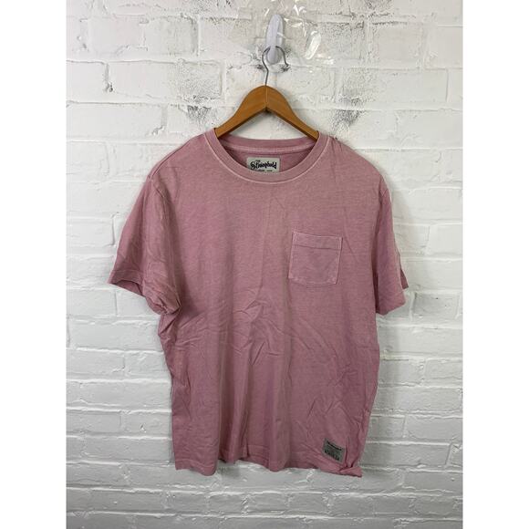 The Stronghold Women's Crewneck Pocket T-Shirt Cap Sleeve Pink Size Large - Picture 1 of 4